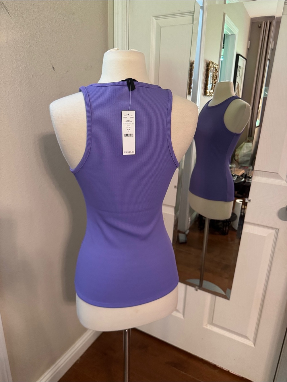 WHBM Purple Ribbed Tank Top - Picture 4 of 7